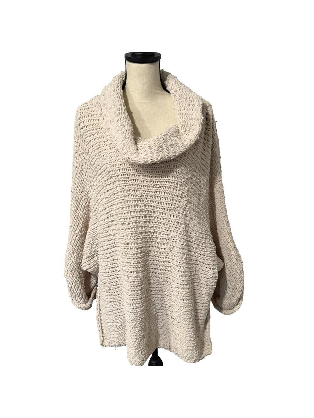 POL Cream Oversized Pullover Sweater - Size S